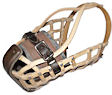 Police Agitation Leather Dog Muzzle