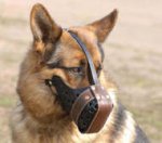 Agitation/Police Dog Muzzle For German Shepherd-Leather Muzzle
