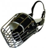 Full Padded Wire Basket Dog Muzzle for Rotty, GSD, Malinois