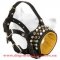 Royal Leather Dog Muzzle With Cones And Studs
