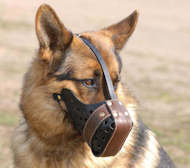 Agitation/Police Dog Muzzle For German Shepherd-Leather Muzzle