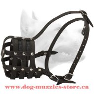 Medium Leather Dog Muzzle For Free Breathing
