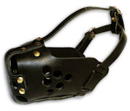 Police Work Leather Dog Muzzle