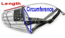 dog muzzle size 